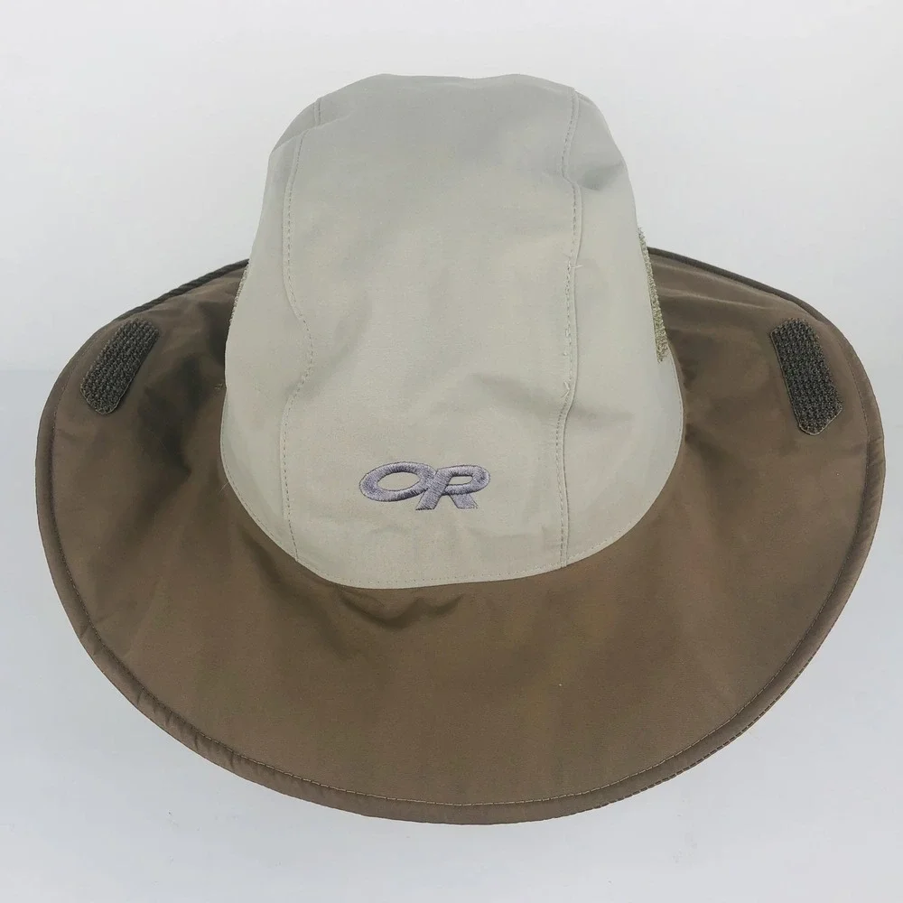 Outdoor Research Seattle Rain Sun Hat Khaki Tan XL GORE-TEX Waterproof Gorpcore